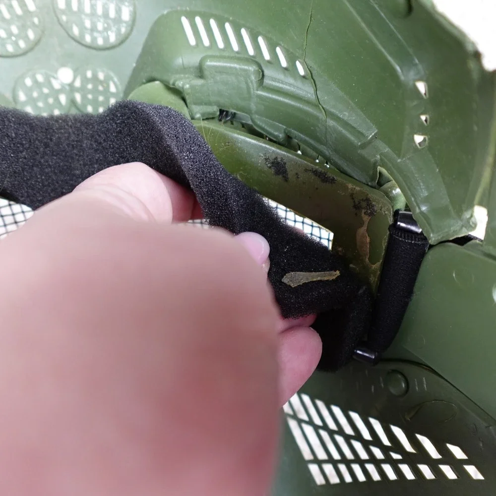 Green Airsoft Tactical Full Face Mask Protective Gear with Mesh Eye Protection